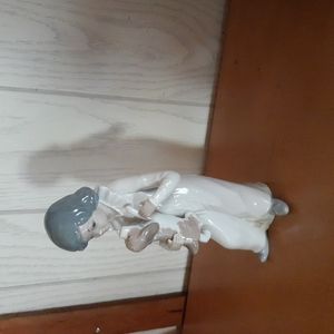 Casades Spain Porcelain Figurine Lady Holding a Dog